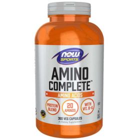 NOW Sports Nutrition, Amino Complete™, Protein Blend With 21 Aminos and B-6, 360 Veg Capsules